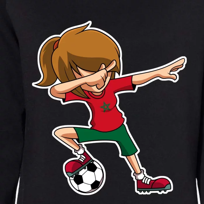 Dabbing Soccer Girl Morocco Jersey Moroccan Dab Funny Gift Womens California Wash Sweatshirt