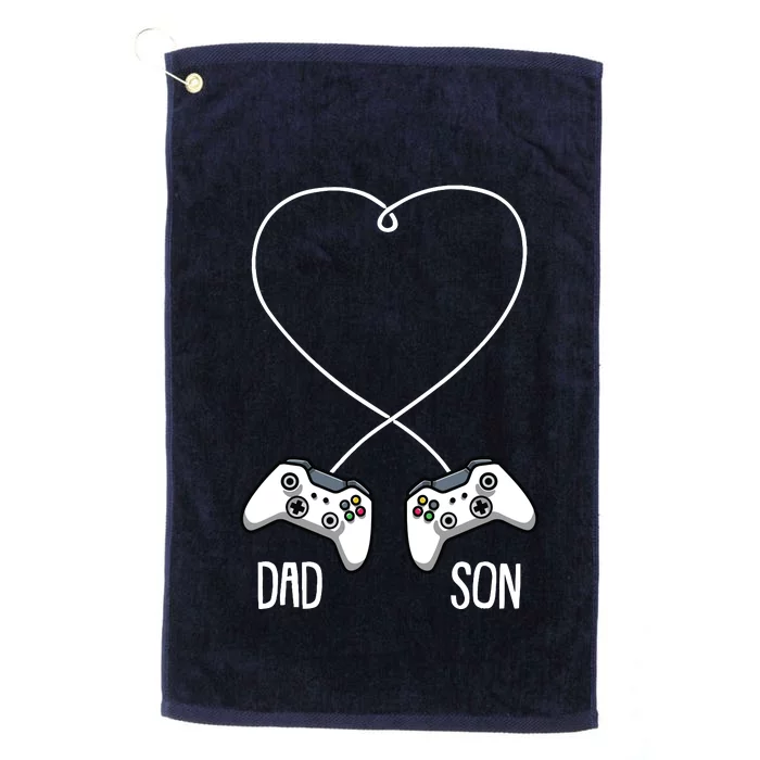 Dad Son Gaming Fathers Day Cool Videogame Matching Gamer Platinum Collection Golf Towel