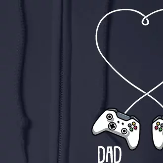 Dad Son Gaming Fathers Day Cool Videogame Matching Gamer Full Zip Hoodie