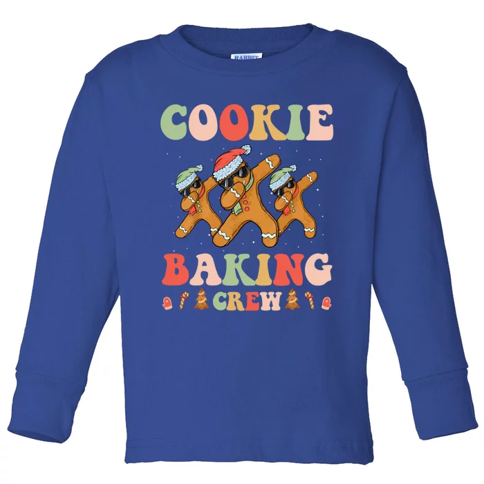 Dabbing Santa Gingerbread Christmas Cookie Baking Crew Xmas Cute Gift Toddler Long Sleeve Shirt