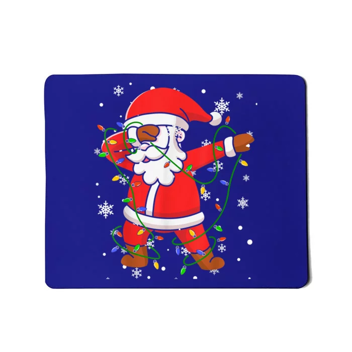 Dabbing Santa Gift For Boys Girls Christmas Tree Lights Gift Mousepad