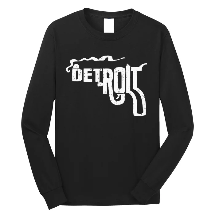 Detroit Smoking Gun Vintage Long Sleeve Shirt