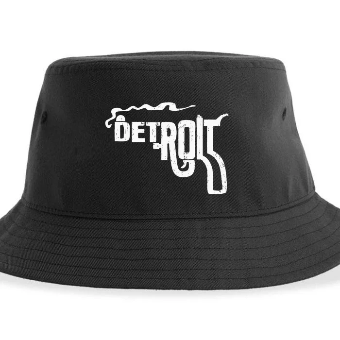 Detroit Smoking Gun Vintage Sustainable Bucket Hat