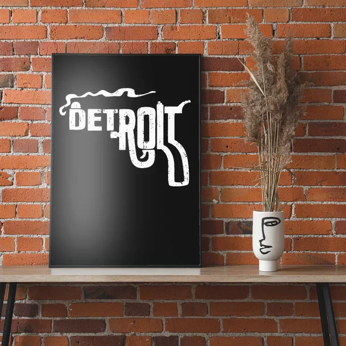 Detroit Smoking Gun Vintage Poster