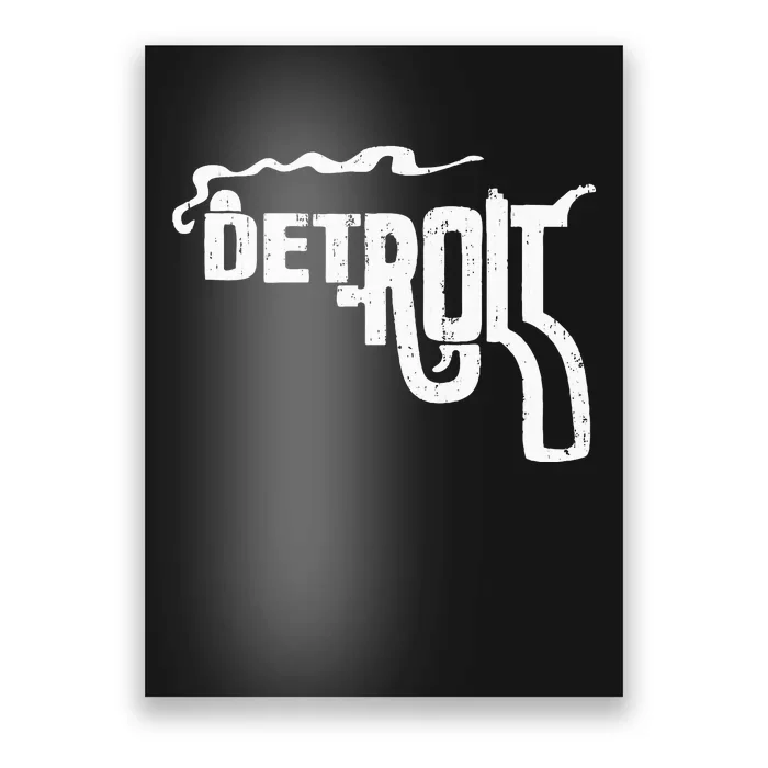 Detroit Smoking Gun Vintage Poster