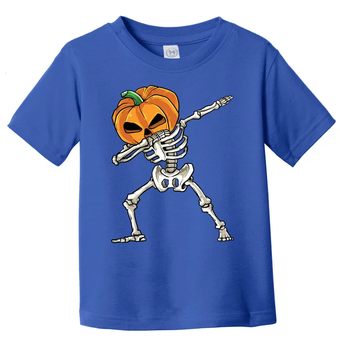 Dabbing Skeleton Gift Pumpkin Dance Pumpkin Dab Halloween Meaningful Gift Toddler T-Shirt