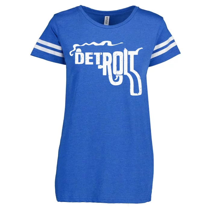 Detroit Smoking Gun Vintage Enza Ladies Jersey Football T-Shirt