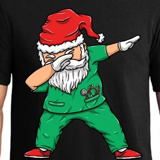 Dabbing Santa Holiday Doctor Christmas Scrubs Doctor Great Gift Pajama Set