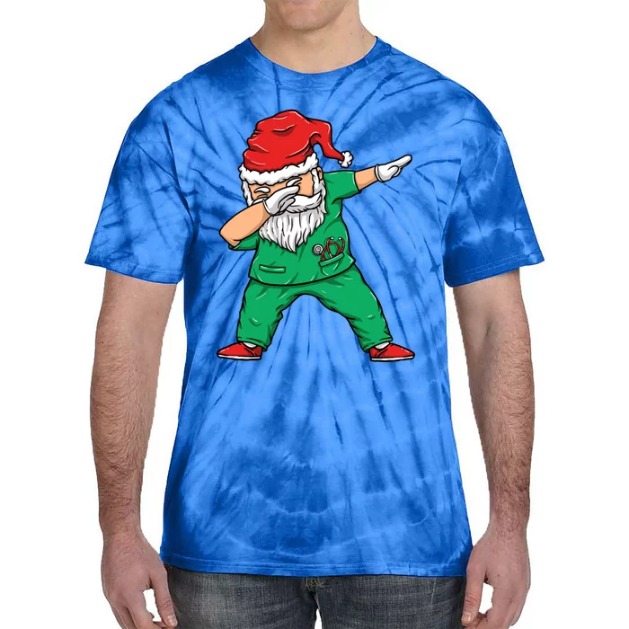 Dabbing Santa Holiday Doctor Christmas Scrubs Doctor Great Gift Tie-Dye T-Shirt