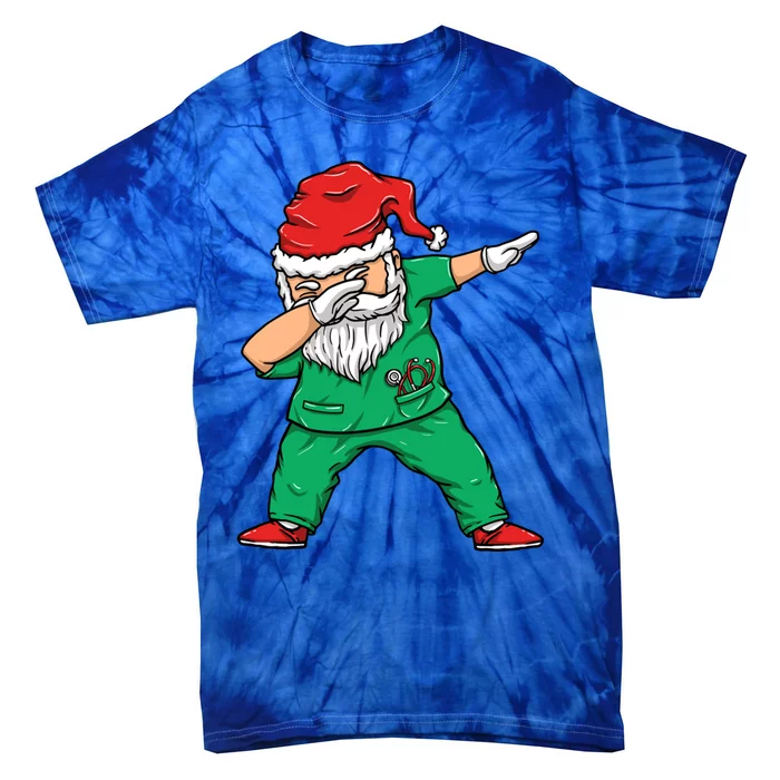 Dabbing Santa Holiday Doctor Christmas Scrubs Doctor Great Gift Tie-Dye T-Shirt