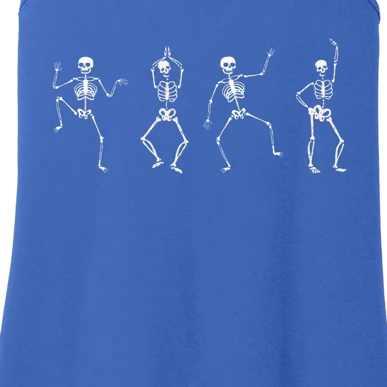 Dancing Skeletons Halloween Dance Challenge Ladies Essential Tank