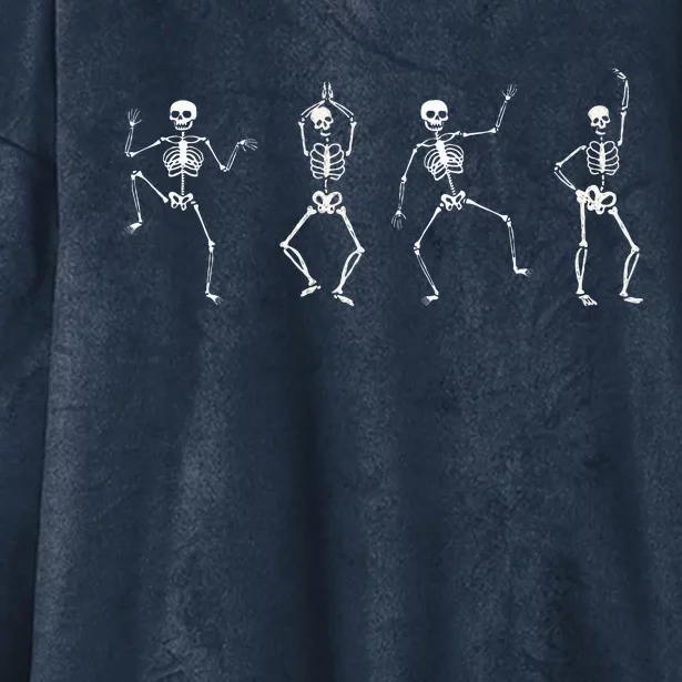 Dancing Skeletons Halloween Dance Challenge Hooded Wearable Blanket