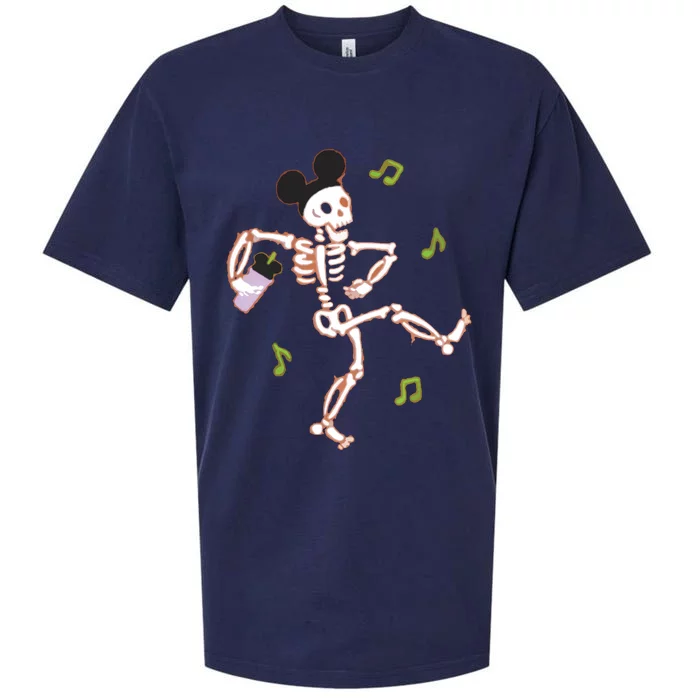 Dancing Skeleton Halloween Sueded Cloud Jersey T-Shirt