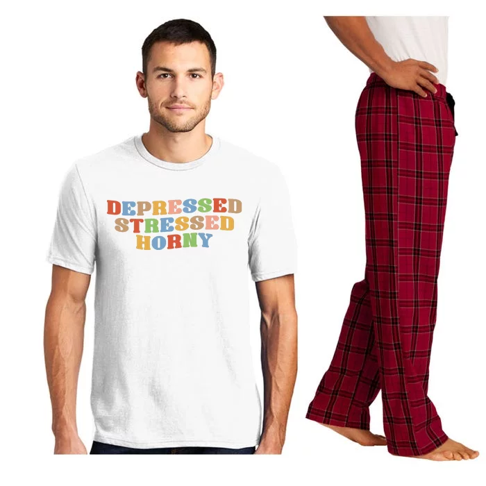 Depressed Stressed Horny Pajama Set