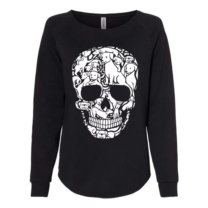 Dog Skeleton Halloween Costume Puppy Skull Womens California Wash Sweatshirt