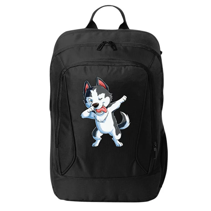 Dabbing Siberian Husky Dog Lover Boy Dab Funny Gift City Backpack