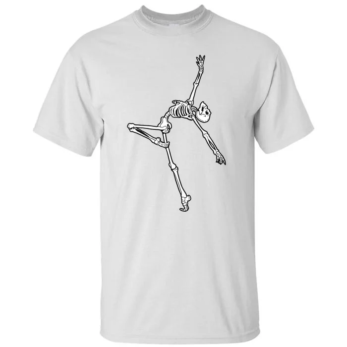 Dancing Skeleton Halloween Ballet Dance Pose Tall T-Shirt