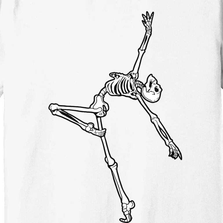 Dancing Skeleton Halloween Ballet Dance Pose Premium T-Shirt