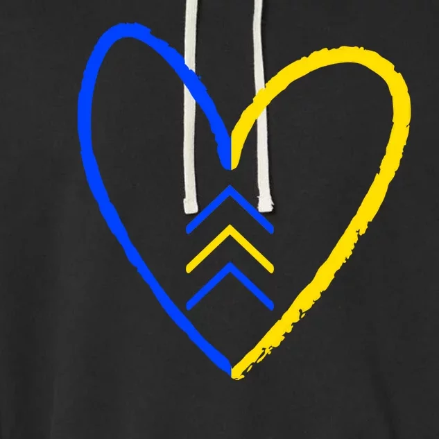 Down Syndrome Heart Arrow Garment-Dyed Fleece Hoodie