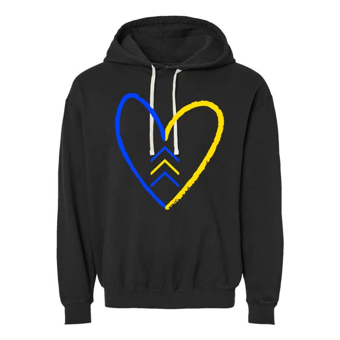 Down Syndrome Heart Arrow Garment-Dyed Fleece Hoodie