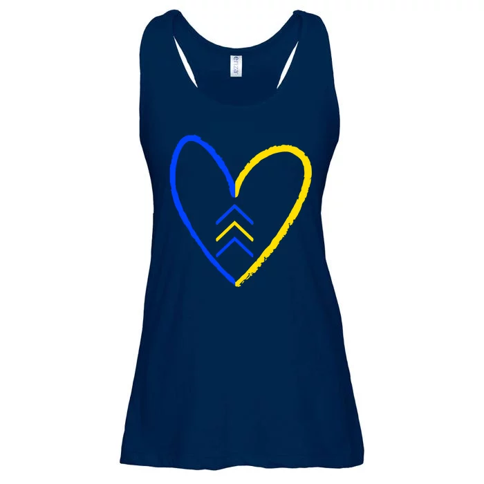 Down Syndrome Heart Arrow Ladies Essential Flowy Tank