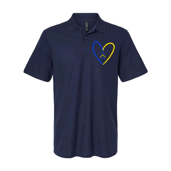 Down Syndrome Heart Arrow Softstyle Adult Sport Polo