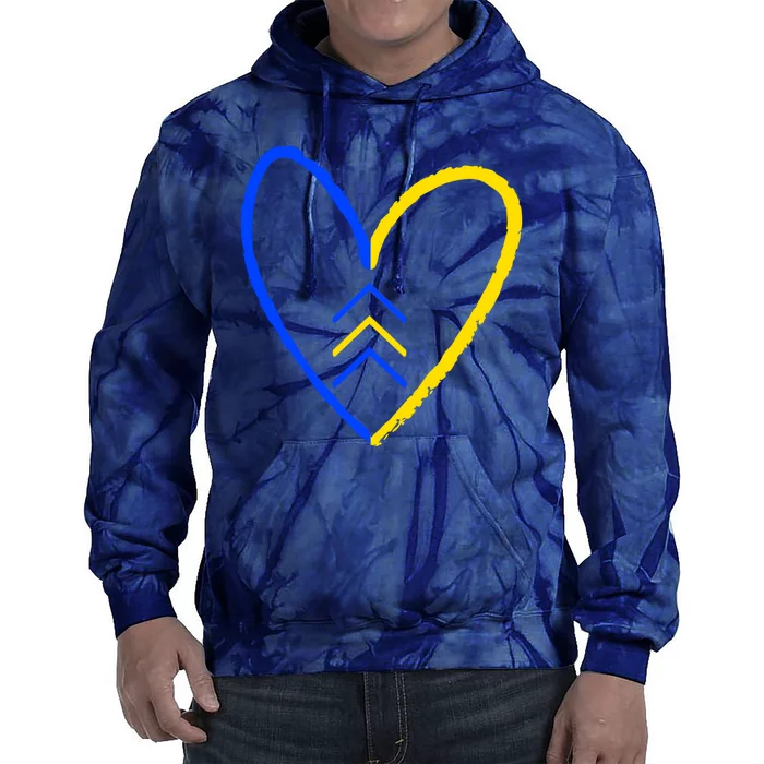 Down Syndrome Heart Arrow Tie Dye Hoodie