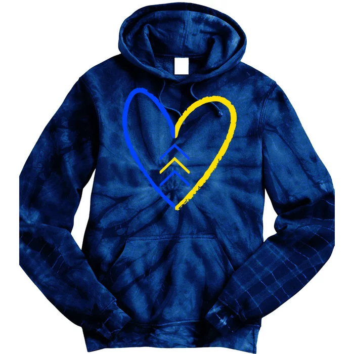 Down Syndrome Heart Arrow Tie Dye Hoodie