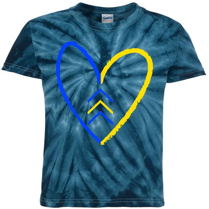 Down Syndrome Heart Arrow Kids Tie-Dye T-Shirt