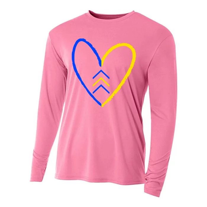 Down Syndrome Heart Arrow Cooling Performance Long Sleeve Crew