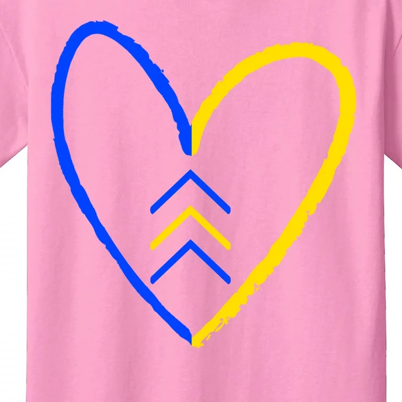 Down Syndrome Heart Arrow Kids T-Shirt