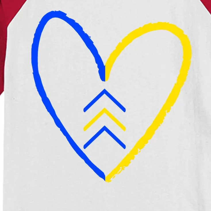 Down Syndrome Heart Arrow Kids Colorblock Raglan Jersey