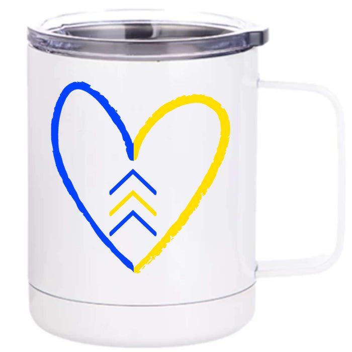 Down Syndrome Heart Arrow Front & Back 12oz Stainless Steel Tumbler Cup