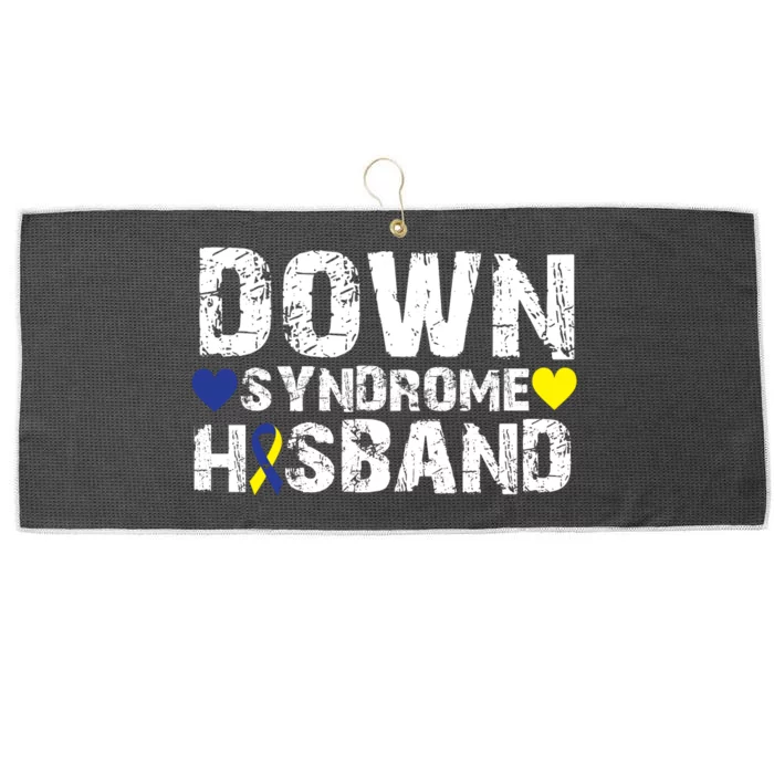 Down Syndrome Husband Family Matching For Down Syndrome Awareness Gift Large Microfiber Waffle Golf Towel