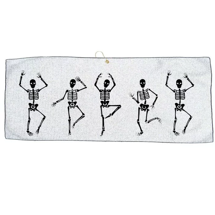 Dancing Skeleton Halloween Large Microfiber Waffle Golf Towel