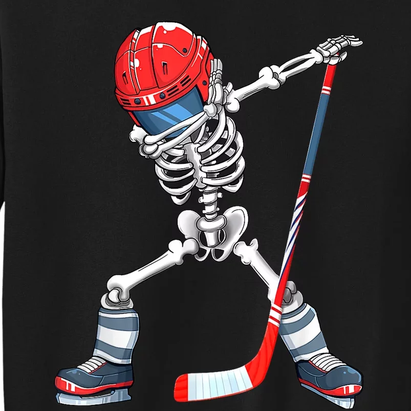 Dabbing Skeleton Hockey Halloween Costume Gift Boy Sweatshirt