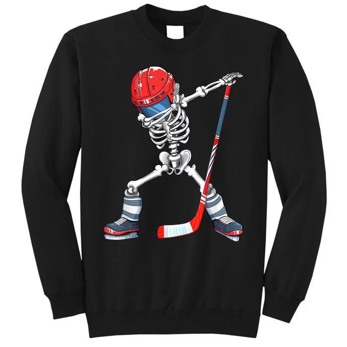 Dabbing Skeleton Hockey Halloween Costume Gift Boy Sweatshirt