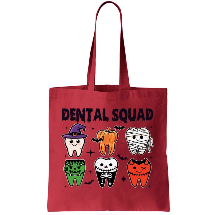 Dental Squad Halloween Cute Spooky Teeth Costume Dentist Tote Bag