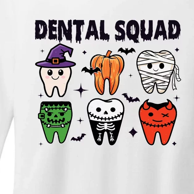 Dental Squad Halloween Cute Spooky Teeth Costume Dentist Womens CVC Long Sleeve Shirt