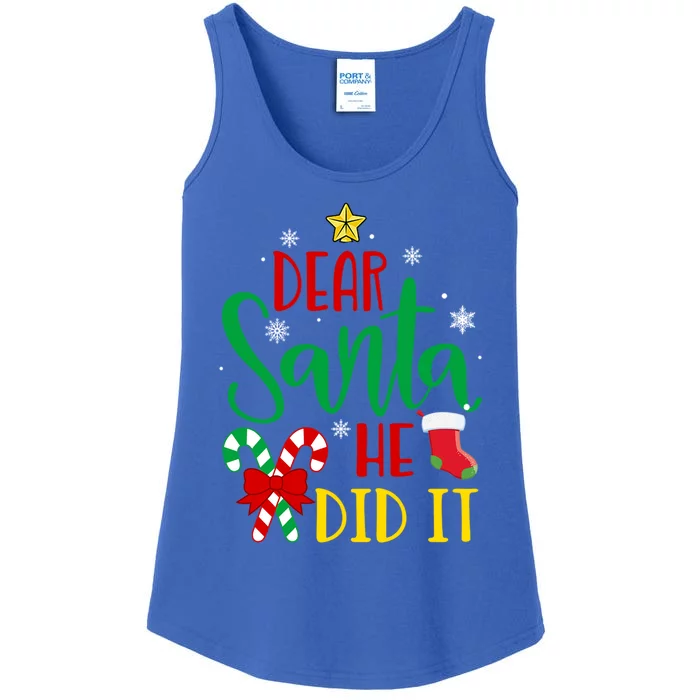 Dear Santa He Did It Family Matching Outfit Dear Santa Gift Ladies Essential Tank