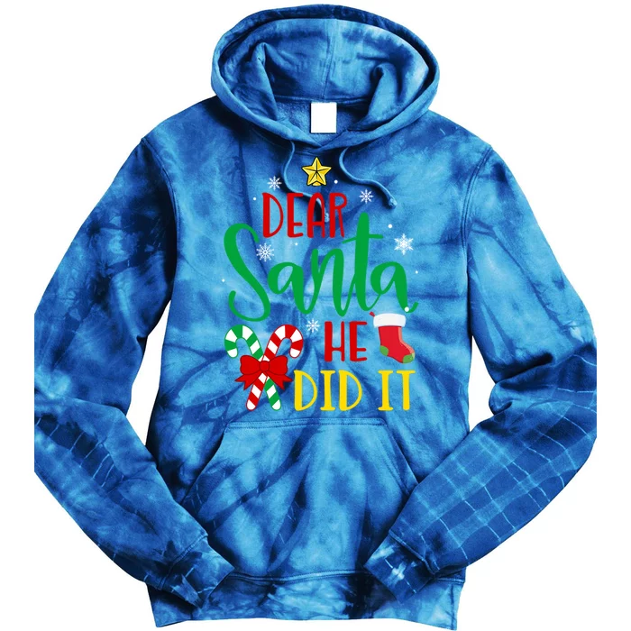 Dear Santa He Did It Family Matching Outfit Dear Santa Gift Tie Dye Hoodie