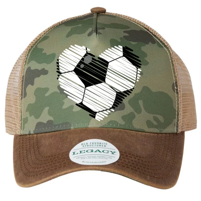 Distressed Soccer Heart Legacy Tie Dye Trucker Hat