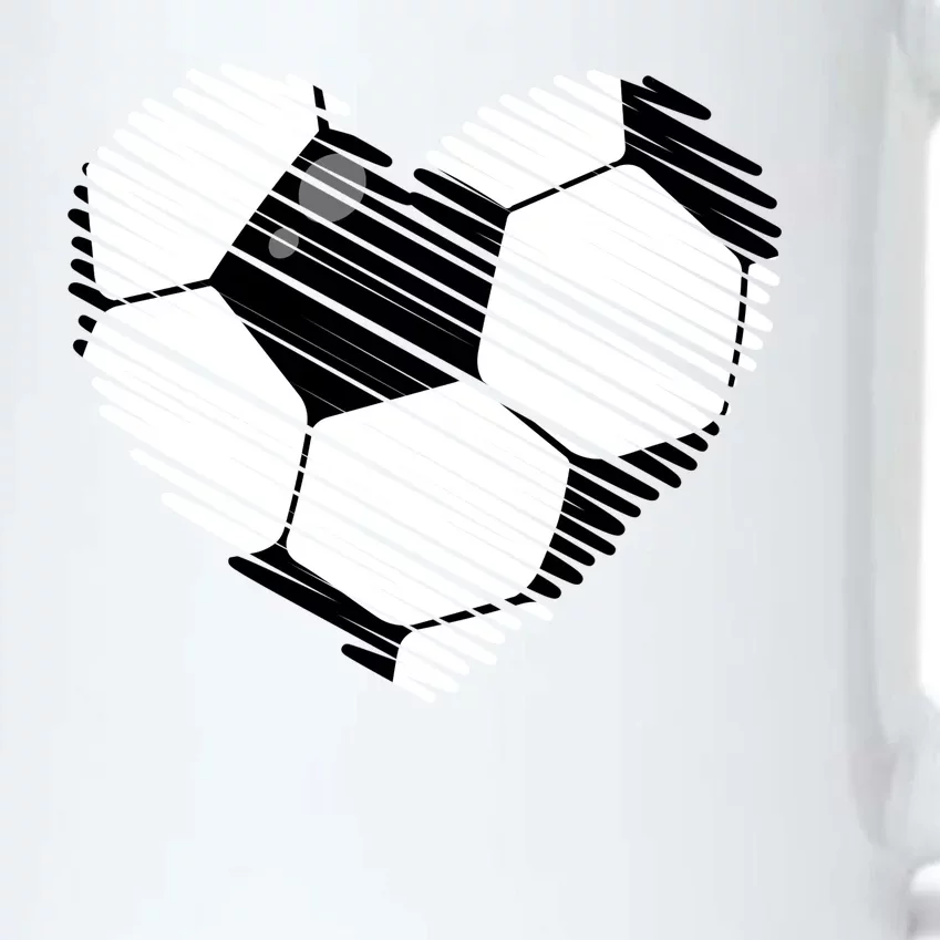 Distressed Soccer Heart Black Color Changing Mug