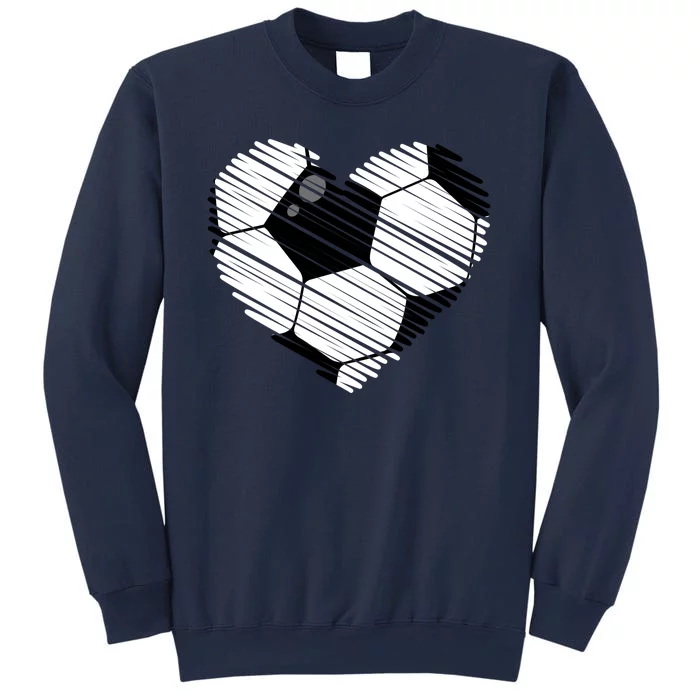 Distressed Soccer Heart Sweatshirt