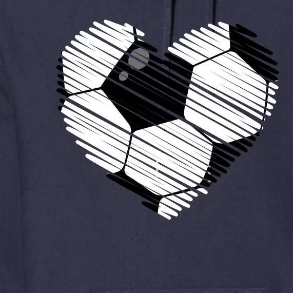 Distressed Soccer Heart Premium Hoodie