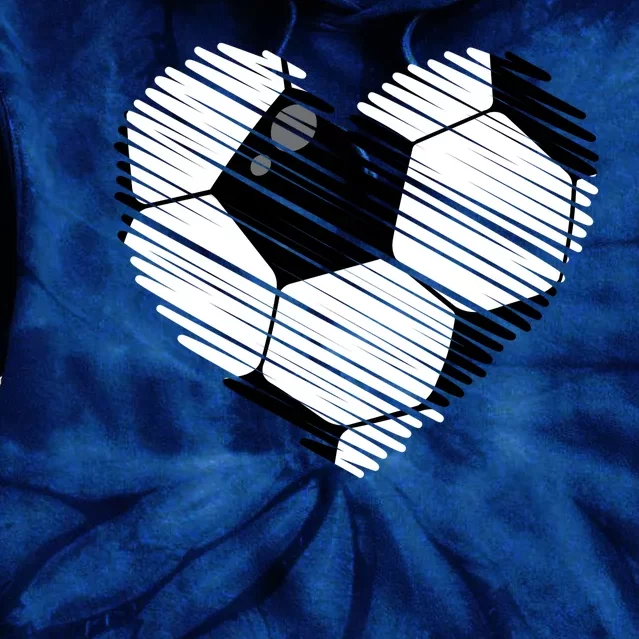 Distressed Soccer Heart Tie Dye Hoodie