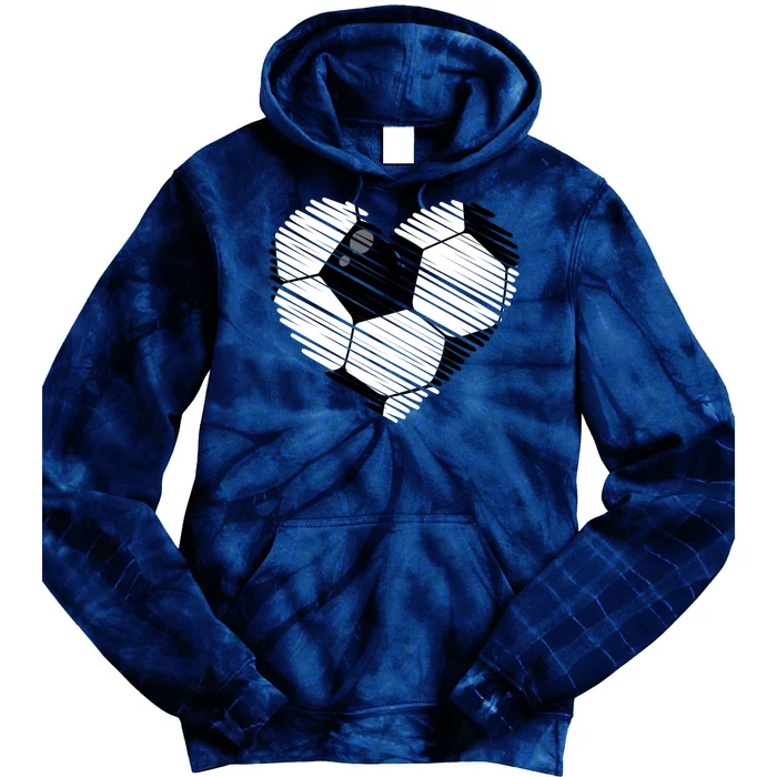 Distressed Soccer Heart Tie Dye Hoodie