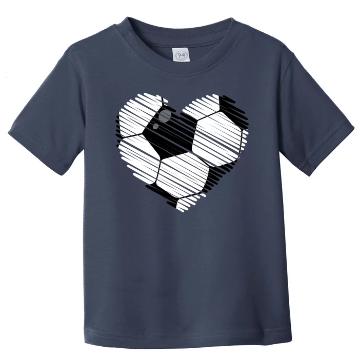 Distressed Soccer Heart Toddler T-Shirt