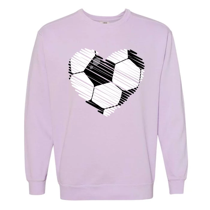 Distressed Soccer Heart Garment-Dyed Sweatshirt