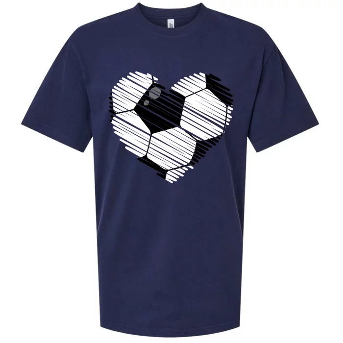 Distressed Soccer Heart Sueded Cloud Jersey T-Shirt